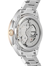 Bulova Mujeres Automatic-self-Wind Reloj con correa de acero inoxidable, dos tonos, 15 (Modelo: 98P170