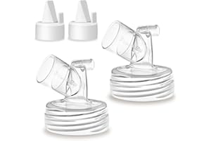 PumpMom-us Wide Mouth Connector Duckbill Valves for Spectra S1 S2 9 Plus Pump, Widemouth Connector Compatible with Medela PersonalFit Shield and Lansinoh Flange Backflow Protector Base