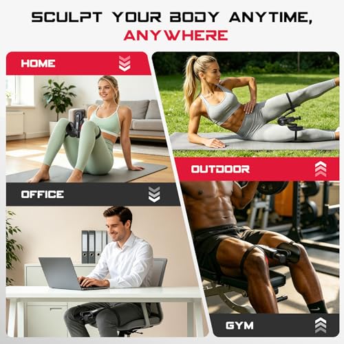 Ejercitador Muslos y Suelo Pélvico Kegel para Mujer y Hombre, Pantalla Led, Resistencia 0–61Kg, Glúteos e Interior Piernas, Gimnasio En Casa, 360° Training Thigh Master