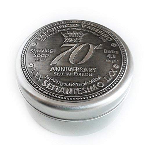 Saponificio Varesino 70th Anniversary Deluxe Hard Shaving Soap 150g Puck in Tin