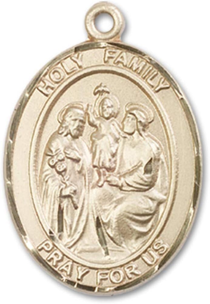 Jewels Obsession Holy Family Medal 14K Gold Holy Family