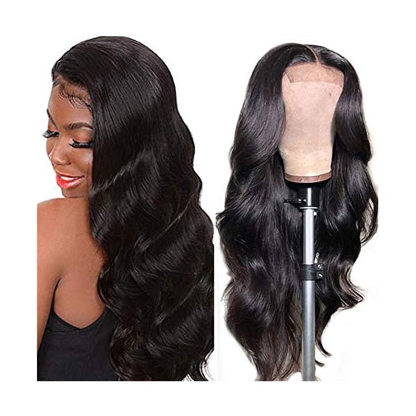 AILSA 4×4 Lace Closure Human Hair Wigs (18 Inch) Body Wave  display picture 1