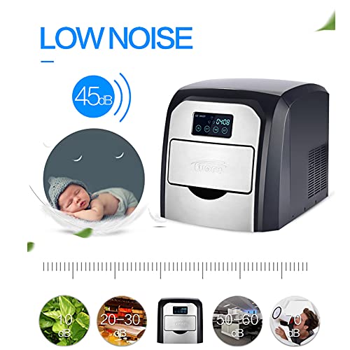FRIDGE Eiswürfelmaschine 15kg Eiswürfel 24h Eismaschine 10Minuten Produktionszeit Eiswürfelbereiter Eiswürfel Größen Ice… – Bild 7