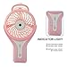 Topwell Handheld Mini USB Misting Fan Water Spray Fan Rechargeable Portable Personal Cooling Mist Humidifier Fan (Pink)