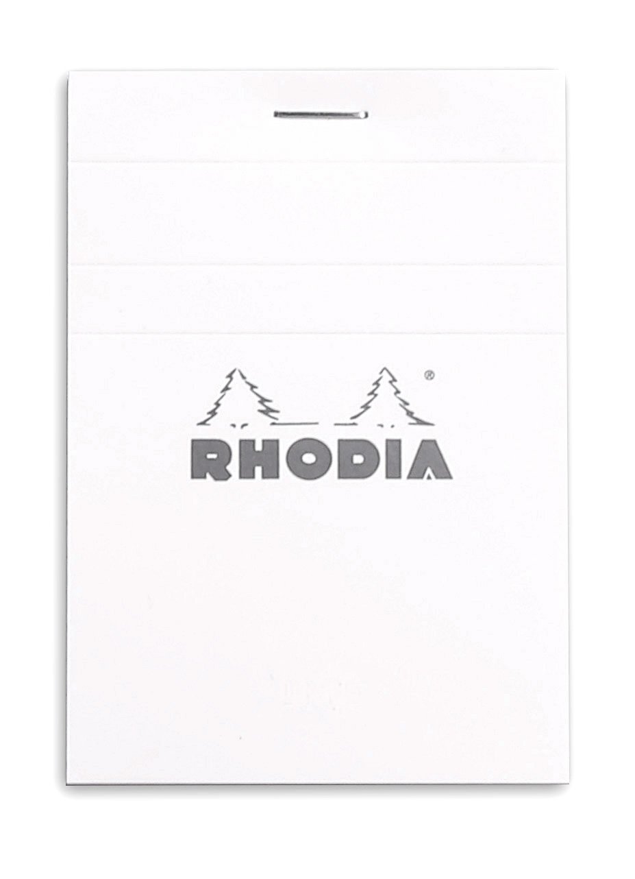 RHODIA 11601C - Stapled Notepad N°11 White - A7 - Lined - 80 Detachable Sheets - White Clairefontaine Paper 80 g/m - Soft, Resistant and Waterproof Coated Card Cover - Basics — image 1