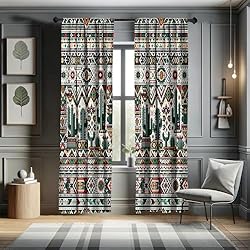 Ambesonne Mexican Window Curtains Pack of