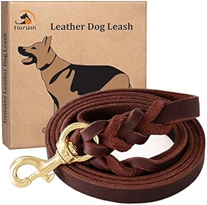 heavy duty leather dog leash