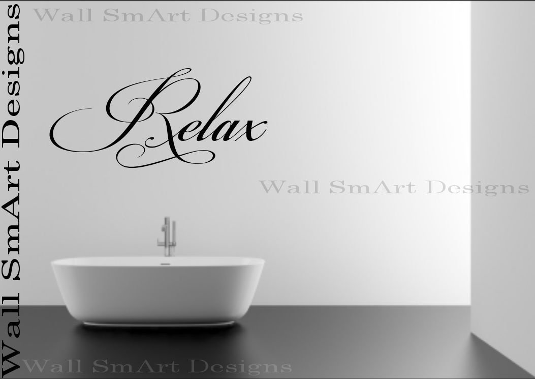 Wall Sticker Quote RELAX Bedroom Bathroom Sticker Mural Decal
