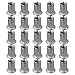 BQLZR Carbon Steel M6 Threaded Flat Head Rivet Nut 6mm Pack of 25