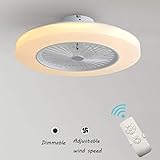 Ventilateur Plafond Invisible Avec LED - 58 Cm, Télécommande, 3 Vitesses
