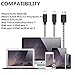 SHARLLEN MFi Certified iPhone Charger Cable, 3 Pack 6FT Long Nylon Braided USB Fast Charging&Syncing Lightning Cable Cell-Phone Cord Compatible iPhone XS/Max/XR/X/8P/8/7/7P/6/5/iPad/iPod Black&White