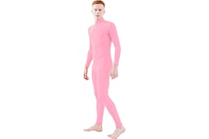 Ensnovo Adult Spandex Turtleneck Long Sleeve One Piece Unitard Bodysuit Dancewear