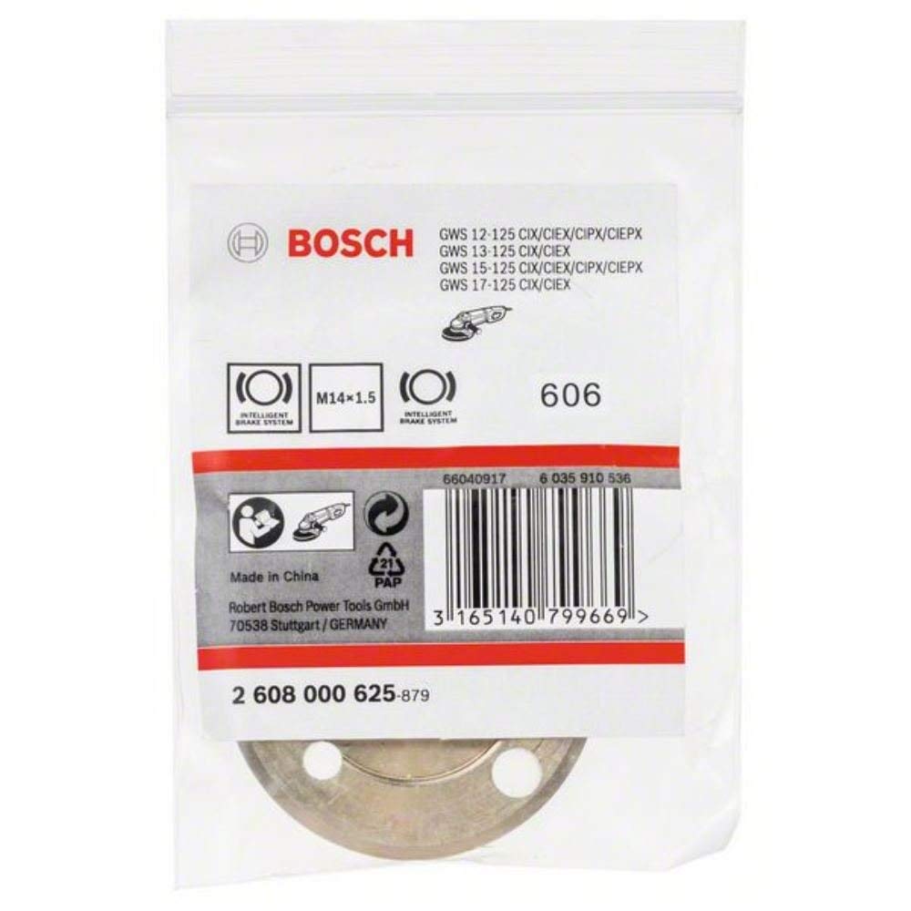 Bosch 2608000625 Locking Nut for Angle Grinder M14x1, 5mm, 0 V, Gold