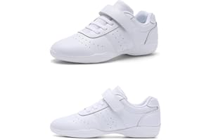 Fenlogft Girl & Youth White Soft Aerobics Shoes Cheerleading Sport Dance Shoes Training Cheer Shoes