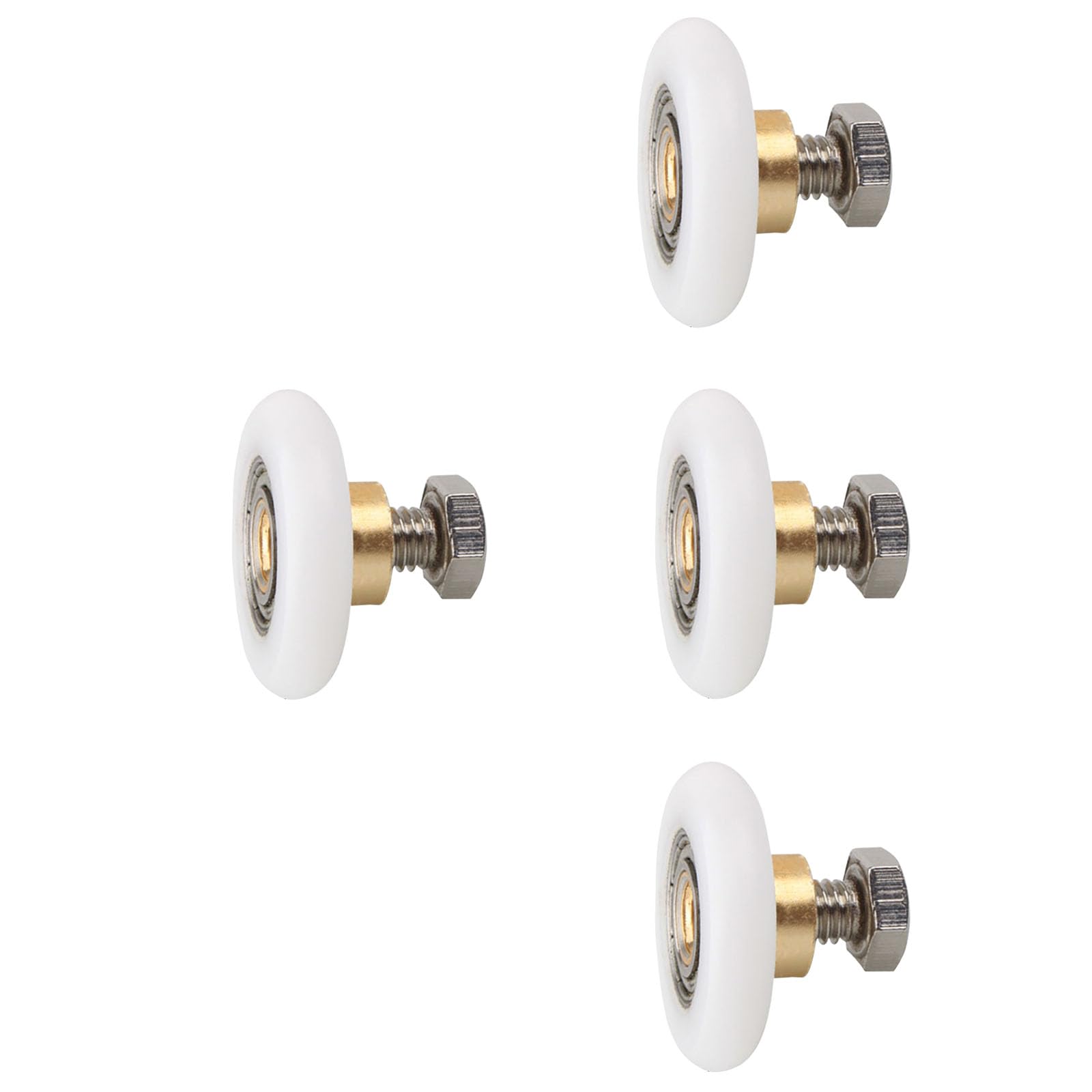 Leliafleury 4 Sets Shower Door Rollers 23mm Shower Doors Wheels Shower Doors Pulley Replacement Roller Runner Wheel for Bathroom Glass Door