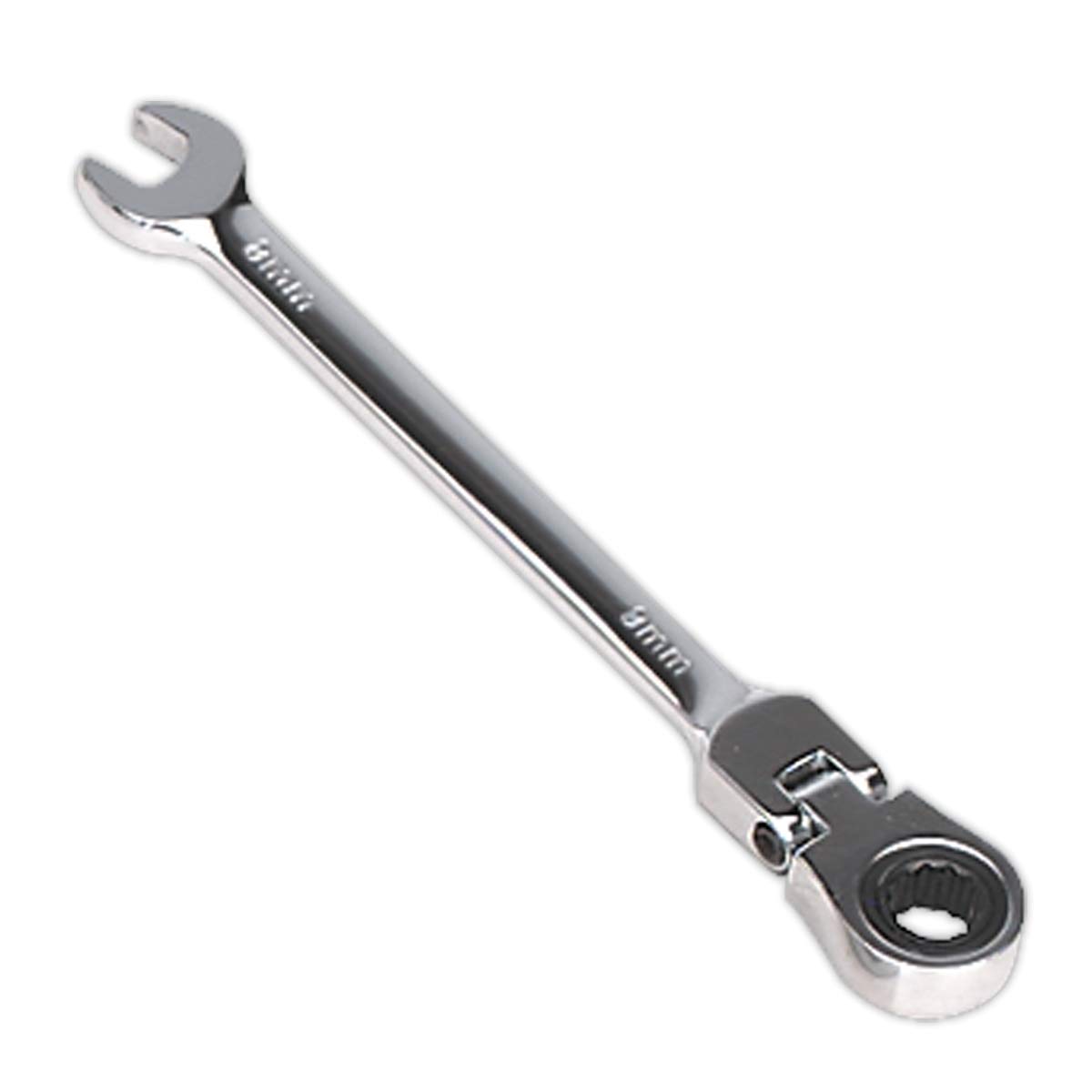 Sealey Fhrcw08 Flexi-Head Ratchet Combination Spanner 8Mm