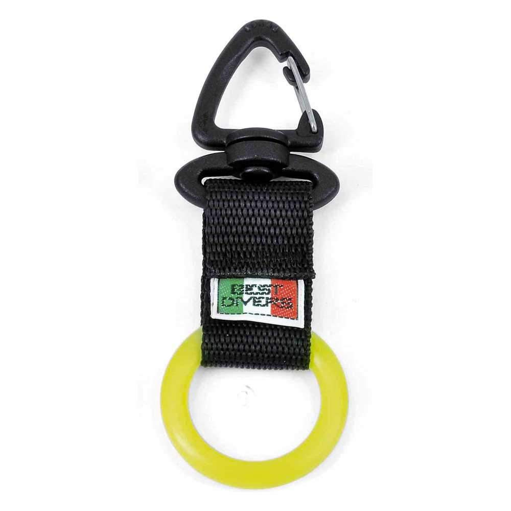 Best Divers Clip Ring Silicone Yellow, Black Ribbon, Unisex Adult, Yellow,