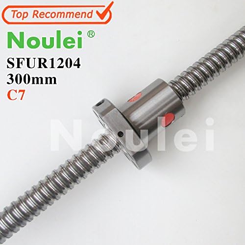 Noulei 1204 C7 Ball Screw (300mm, with SFU1204 Ball Nut,1set)