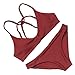 RUUHEE Cut Out Vintage Pin up 2 Piece Bikini Swimsuit for Women (FBA Optional) (M(US Size 4-6), Red-5)