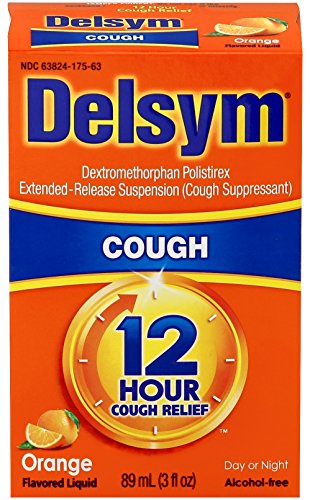 Delsym adult 12 hr cough relief liquid, orange, 5oz