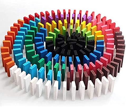 Mumoo Bear 120 Pcs Authentic Basswood Standard Wooden Kids Domino