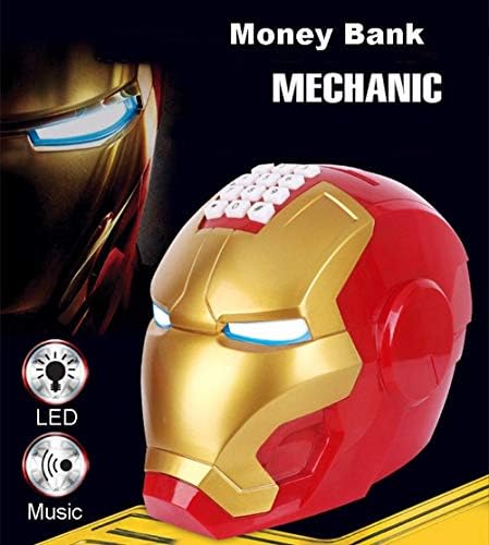 Electric automatic piggy bank with music mechanic money wheel iron man ATM cash box creative children gift money