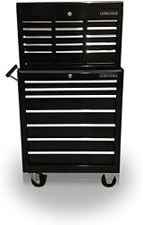 US PRO 16 Drawer Mechanics Roll Cabinet Tool Box Chest Black view 4