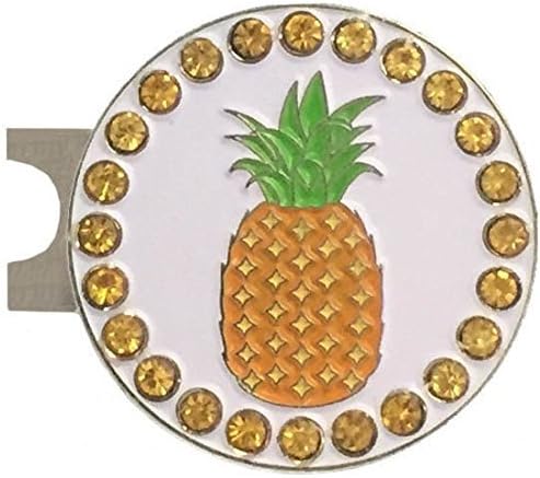 Bling Pineapple Golf Ball Marker with A Standard Hat Clip