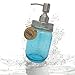 Smith's Mason Jars Rust Proof Lotion dispener & Soap Dispenser Perfect for The Kitchen or The Bathroom, Makes a Great Gift! (Cobalt Blue)