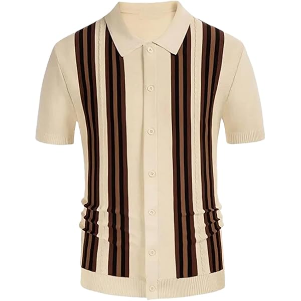 Amazon.com: Generic Men's Short Sleeve Knitted Polo Shirt