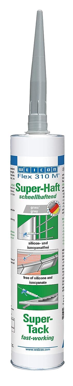 WEICON Flex 310 M / 290 ml/Grey/Super-Adhesion MS-Polymer Very high Initial Adhesion
