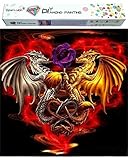 Dylan's cabin DIY 5D Diamond Painting Kits for Adults,Full Drill Embroidery Paint with Diamond for Home Wall Decor（Dragon /16x16inch)