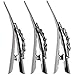 Fashion & Lifestyle Set of 3 Large Metal Alloy Alligator Sectioning Clips for Women and Girls - Pretty Strong Clamp Hairpins Non-Slip Hair Grips Accessories for Thick Hair, Silver Gray