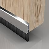 Stormguard 914 mm Draught Excluder Cover Clip Bottom Door Brush Seal Chrome view 2