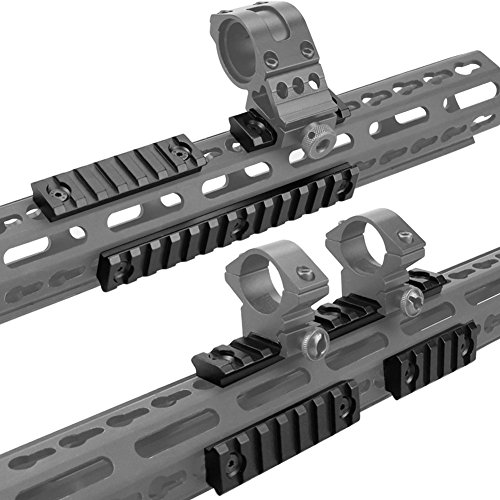 Modkin Picatinny Rail Sections for Keymod System, Lightweight Keymod Rail Mount Pack of 3 (13-Slot 7-Slot 5-Slot), Aluminum in Black - Thumbnail 5