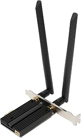 Zunate PCIe WiFi Card AX210 Triple Band Bluetooth 5.2 Dual Antenna Desktop PC view 1