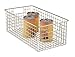 mDesign Wire Storage Basket for Kitchen, Pantry, Cabinets - Large, Deep, Satin