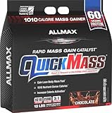 ALLMAX QUICKMASS LOADED, Rapid Mass Gain Catalyst Powder, Zero Trans Fat, Chocolate Flavor, Dietary Supplement, 12 Pound