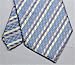 MINDENG New Men's Dark Blue Stripes Silver 100% Silk Necktie Classic Striped Tie