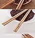 Chopsticks Reusable Dishwasher Safe Natural Chinese Health Wooden Bamboo Chopsticks,Long 10 Pairs Sets for Restaurant Home Use Premium Material (As Picture)