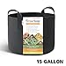 HONEST OUTFITTERS 5-Pack 15 Gallon Smart Grow Bags/Plant Container/Aeration Fabric Pots for Potato with Handles (Black)thumb 1