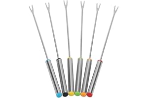 6pcs Fondue Forks Set, Stainless Steel Smores Maker Tabletop for Chocolate Cheese Dessert