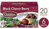 Celestial Seasonings Black Cherry Berry Herbal Tea, 20 Count (Pack of 6)