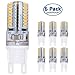 Warmoon G9 LED Light Bulbs, 5W Warm White, 3200K, 360 Degree Beam Angle 3014 SMD 64 LED Corn Crystal Light Bulbs (Pack of 6)