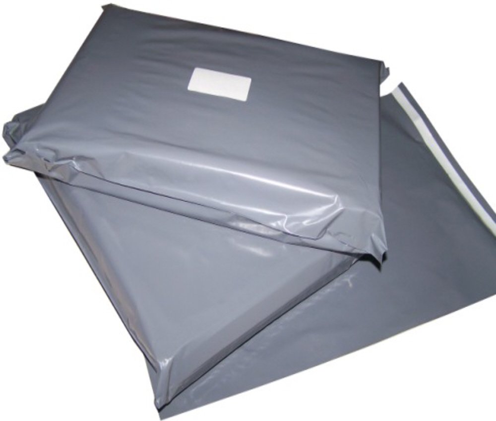 25 Large Grey Colour Plastic Polythene Peel + Seal Mailing Postal Bags XL Size 24 x 36" / 600 x 900mm Self Seal Packing Packaging Postage Mail Sacks Envelopes Mailers