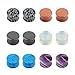 TOPBRIGHT 6 Pairs Set Mixed Stone Saddle Ear Plugs Stretcher Expander Tunnels Ear Gauges Piercing Jewelry