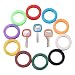 GoorDik 30x Key Caps Tags House Key Covers, Color Key Coded Key ID Rings, Upgraded Material & Modern Design, Strong Toughness in 10 Perfect Coding System to Tag Your Keys