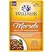 Wellness Healthy Indulgence Morsels Grain-Free Wet Cat Food, Made with Natural Ingredients, Quality Proteins, Complete and Balanced Meal, 3 oz Pouches (Chicken & Salmon, 24 Pack)