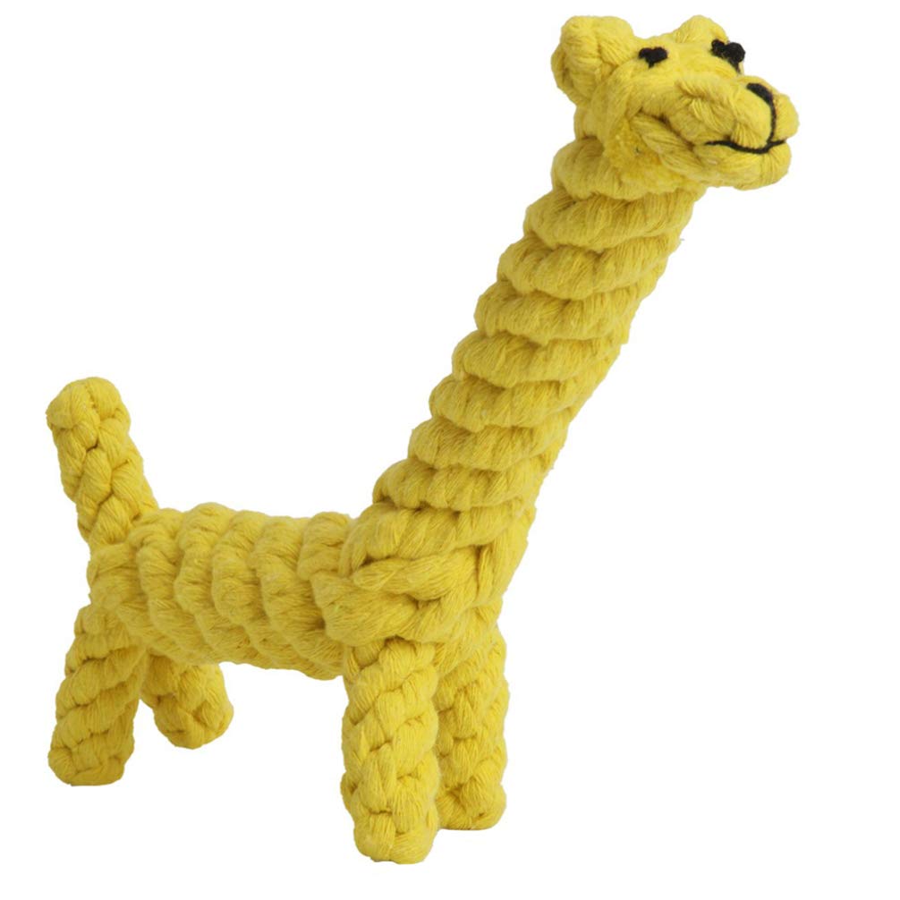 TEHAUX Cat Chew Toy Jungle Animals Giraffe Dog Toys Catnip Toy Bite Molar Teething Training Toy for Kitten Chewing Dental Molar Small Dog (Yellow)