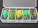 wLure 5 Hollow Body Topwater Frogs Fishing Lures Baits with Free Tackle Box 2 1/5 Inch 3/8 Oz FG43KBUS